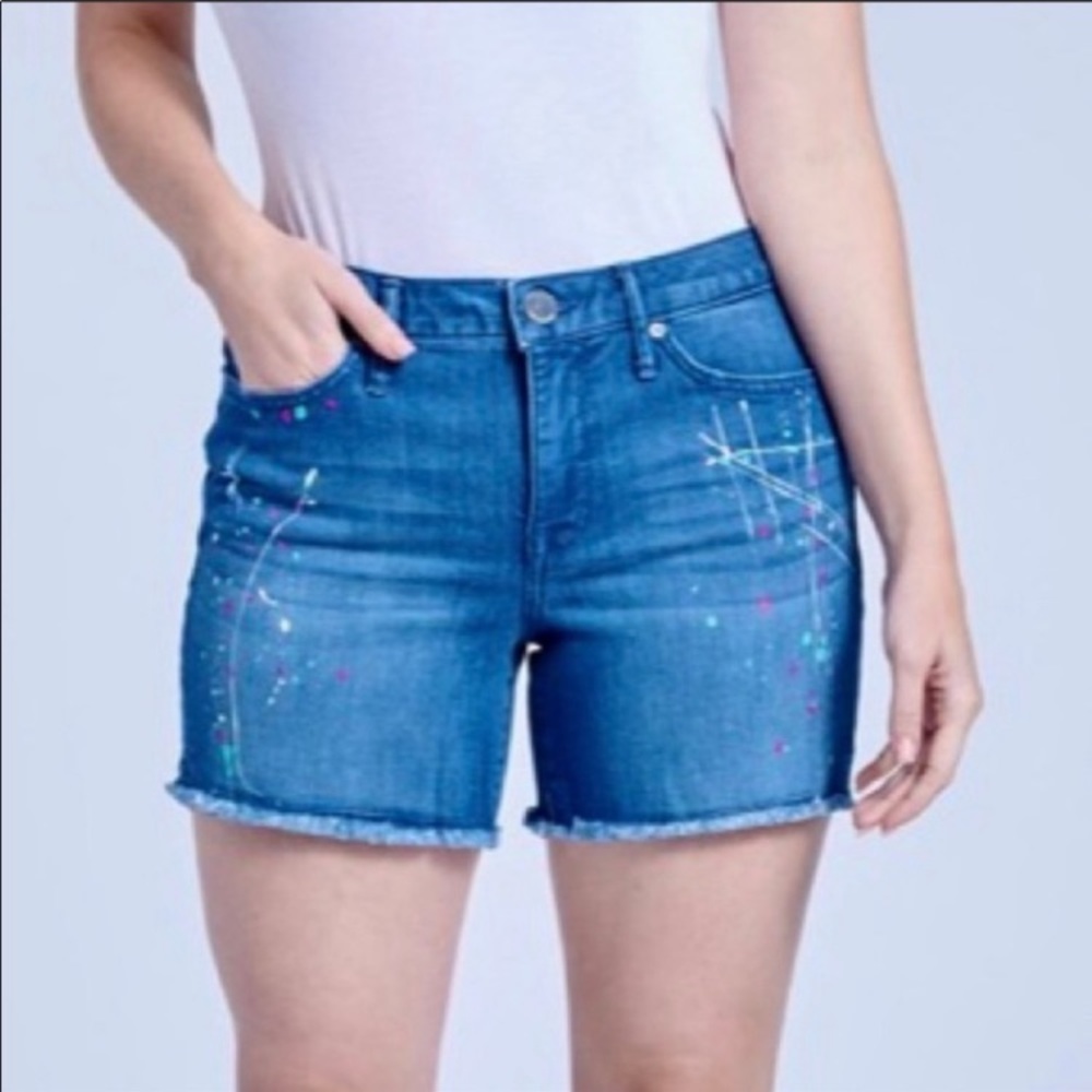 Paint Splatter Jean Short NWT